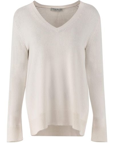 Max Mara Verona Wool And Cashmere Pullover - White