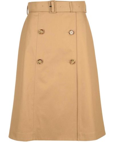 Burberry Baleigh Trench-style Skirt - Natural