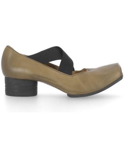 Uma Wang Leather Shoes With Heel - Black