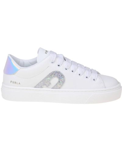 Furla Joy Lace Up Sneakers - White