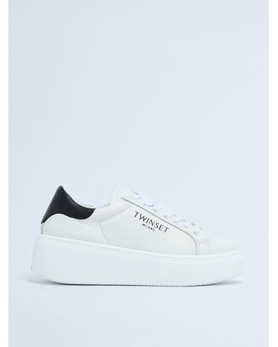 Twin Set Fabric Sneaker - White