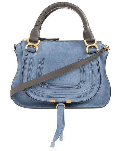 Chloé Marcie Zip-Up Top Handle Bag - Blue