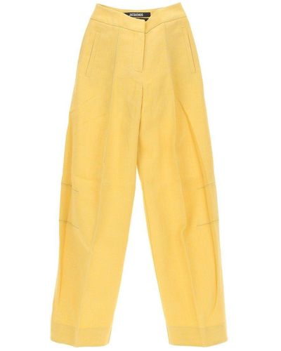 Jacquemus High-waisted Pants - Yellow