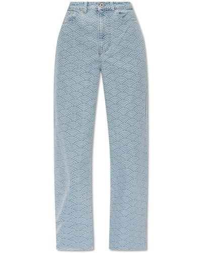 KENZO Ayame Wide Fit Jeans - Blue