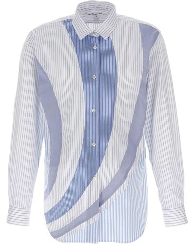 Comme des Garçons Striped Shirt Shirt, Blouse - Blue