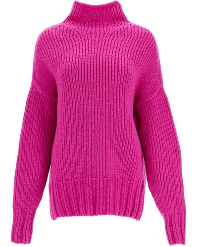 Lanvin High-Neck Wool Jumper - Pink