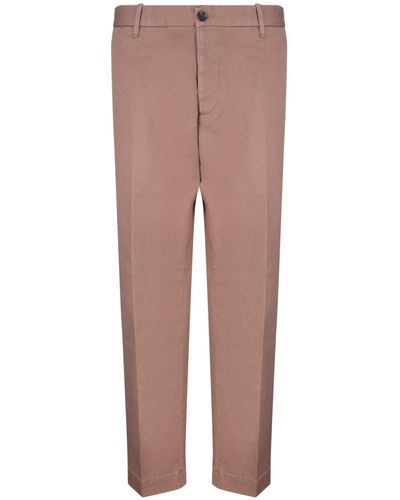 Nine:inthe:morning Wide Drill Trousers By Nine - Brown