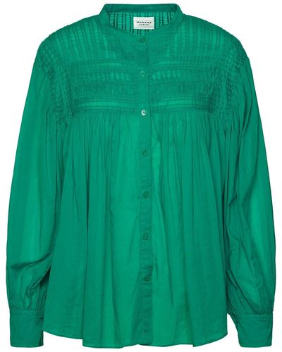 Isabel Marant Plalia Emerald Cotton Shirt - Green