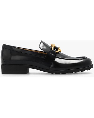 Bottega Veneta Monsieur Embellished Patent-leather Loafers - Black
