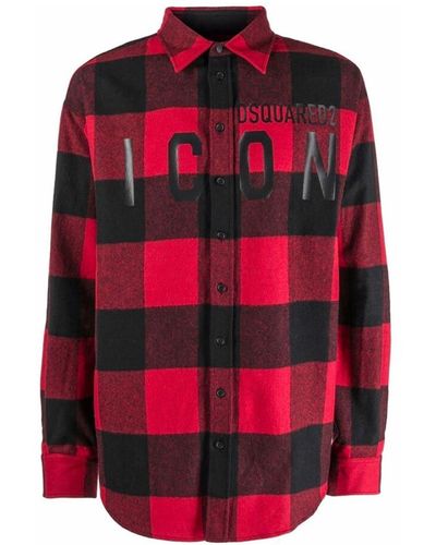 DSquared² Plaid Flannel Shirt - Red
