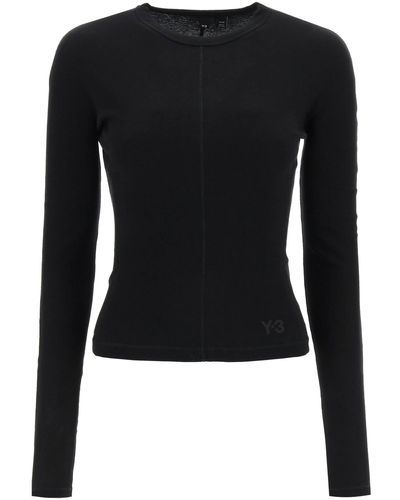 Y-3 Slim Long-sleeved T-shirt - Black