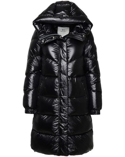 Woolrich Padded Hooded Coat - Black