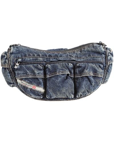 DIESEL Re-edition Travel Denim Shoulder Bag - Blue