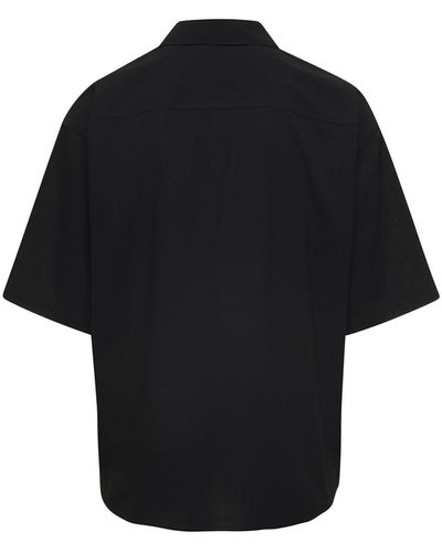 Ami Paris Shirt With Short Sleeves - Black