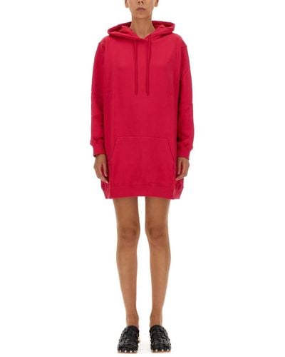 MSGM Hooded Dress - Red