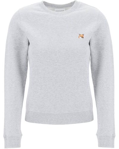 Maison Kitsuné Fox Head Regular Fit Sweatshirt - White