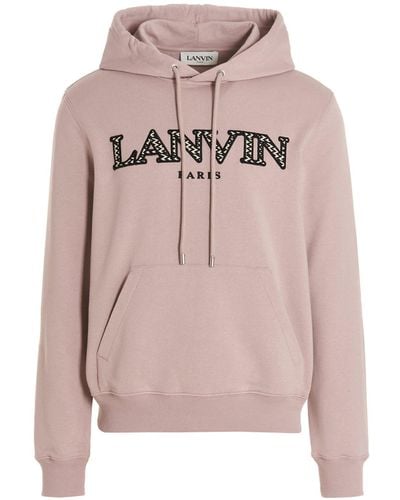 Lanvin Logo Embroidery Hoodie - Pink