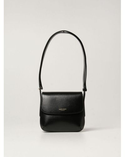 Giorgio Armani La Prima Bag In Textured Leather - Black