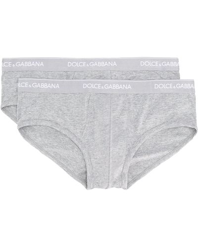 Dolce & Gabbana Logo Waist Boxers - Gray