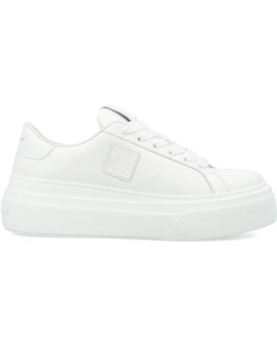 Givenchy City Lace-Up Trainers Platform - White
