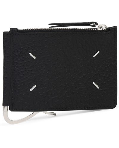 Maison Margiela Four Stitches Leather Card Holder - Black