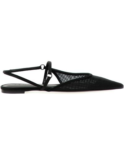 Nensi Dojaka pointed-toe leather ballerina shoes - Black