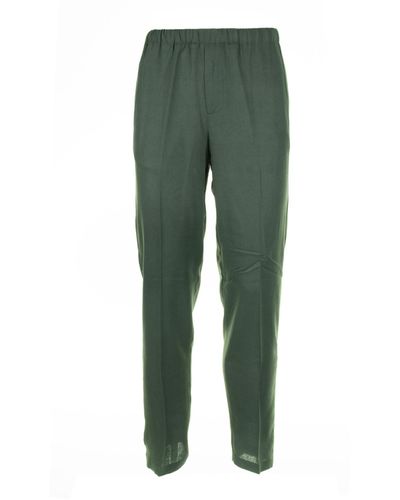 Cruna Linen Blend Pants - Green