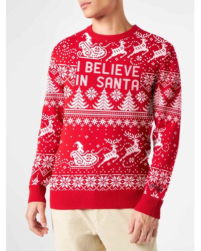 Mc2 Saint Barth Sweater With I Believe - Red