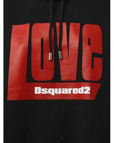 DSquared² Sweatshirt Love In Cotton - Black