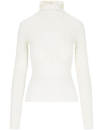 ANDREADAMO Balaclava Detail Sweater - White