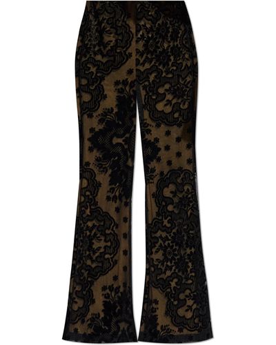 Etro Floral Pattern Trousers - Black