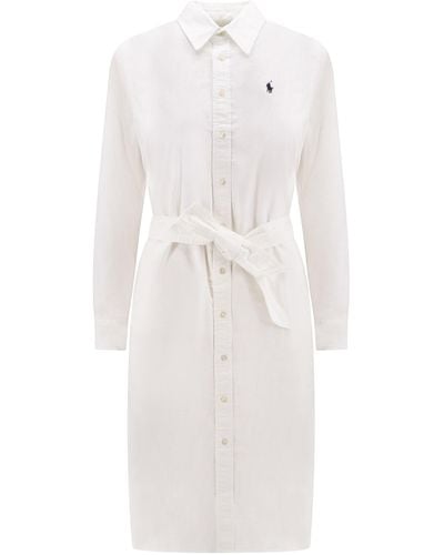 Ralph Lauren And Cotton Shirtdress - White