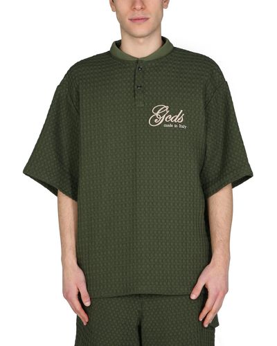 Gcds T-shirt With Embroidered Logo - Green