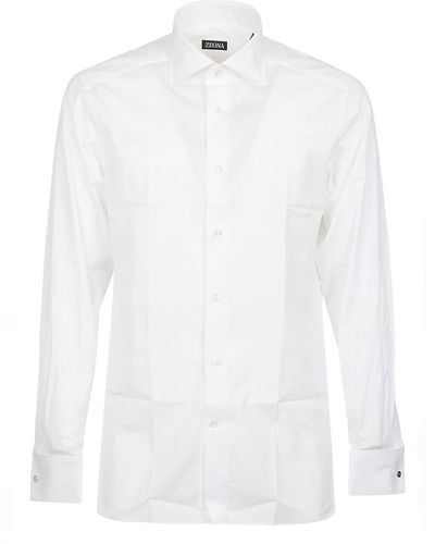 ZEGNA Lux Tailoring Long Sleeve Shirt - White