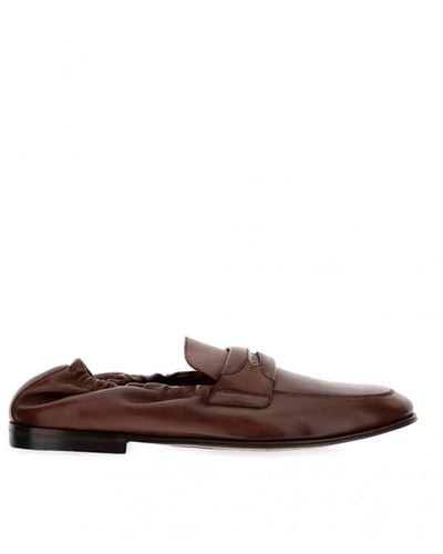 Dolce & Gabbana Leather Loafers - Brown