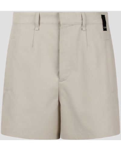 Fendi Sartorial-cut Shorts Trousers - Natural