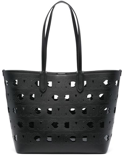 Michael Kors Cut Out Shopping Bag - Black