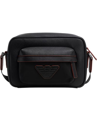 Shoulder bags Emporio Armani - Printed leather flat messenger bag -  YAM167YCO4380001