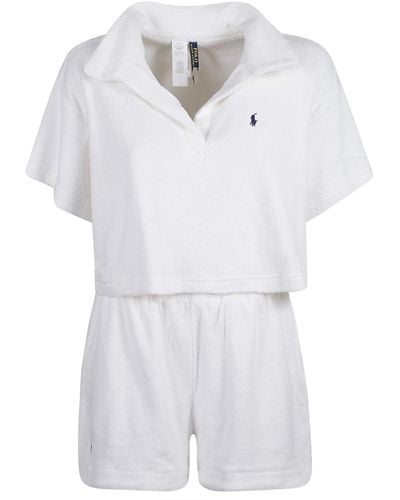 Polo Ralph Lauren Twin Set Logo Polo & Shorts - White