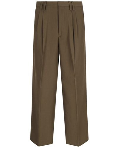 Closed 'hobart Wide' Trousers - Green