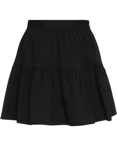 STAUD Mini Sea Cotton Mini-Skirt - Black