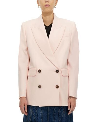 Alexander McQueen Double-breasted Jacket - Natural