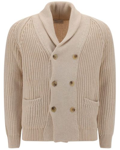 SETTEFILI CASHMERE Cardigan Sweater - Natural