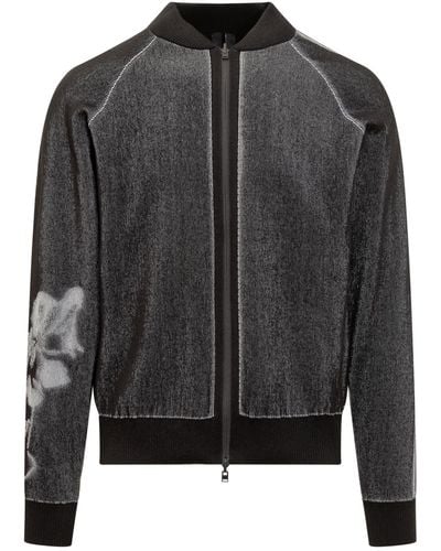 Y-3 Y-3 Gfx Cardigan - Grey