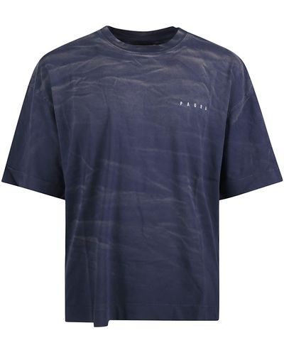Paura Logo Oversized T-Shirt - Blue