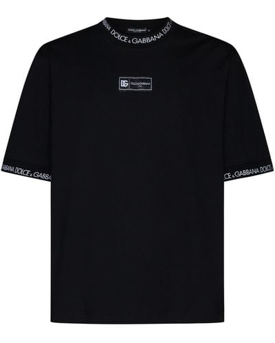 Dolce & Gabbana T-Shirt With Logo - Black