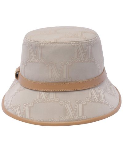 Max Mara Logo Plaque Bucket Hat - Gray