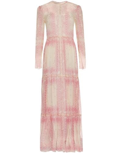 Philosophy Di Lorenzo Serafini Print Tulle Dress - Pink