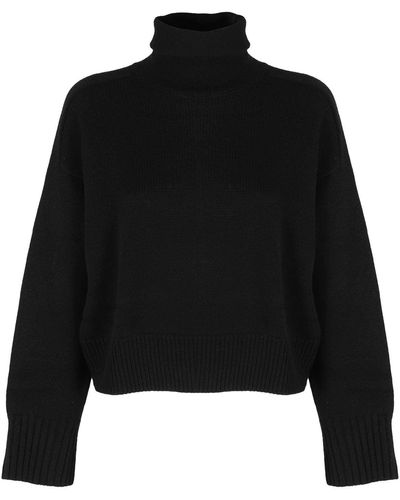 Loulou Studio Collar Sweater - Black