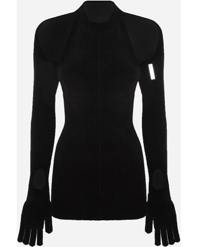 Peter Do Ribbed Jumper With Cut-out Details - Black